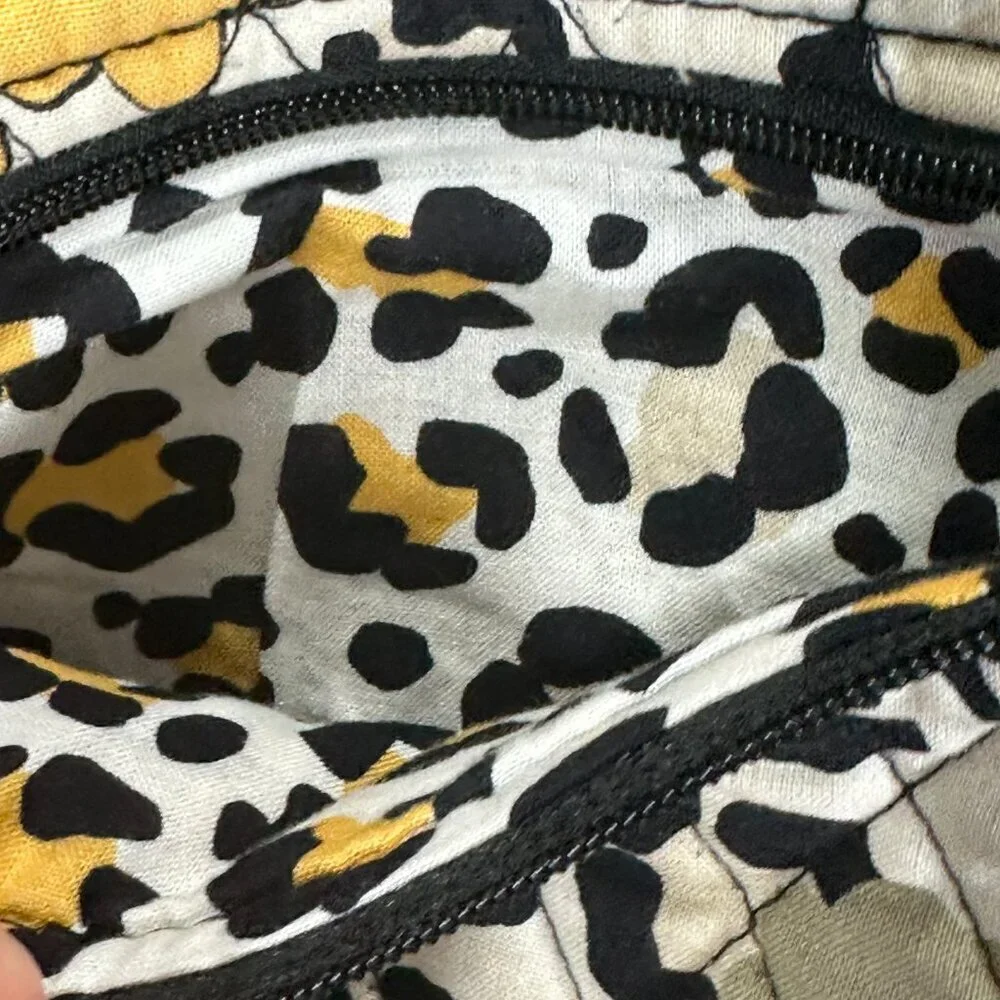 Vera Bradley Go Wild Crossbody Bag Adjustable Strap Zip and Open Pockets Yellow